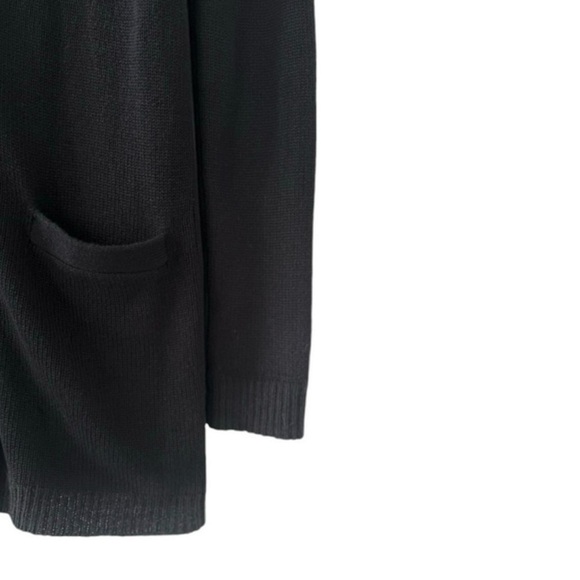 Theory Black V-Neck Button Down Long Sleeve Cashmere Knit Sweater Size Small - Picture 5 of 8